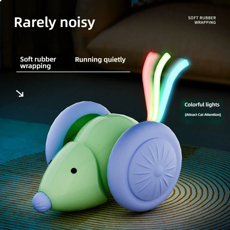 Electric Mouse Car 🐭🚗 | Interactive Cat Toy 🤖 | Smart Obstacle Avoidance 🧠 | Silent & Automatic Teaser 🎮 | Endless Fun 😻