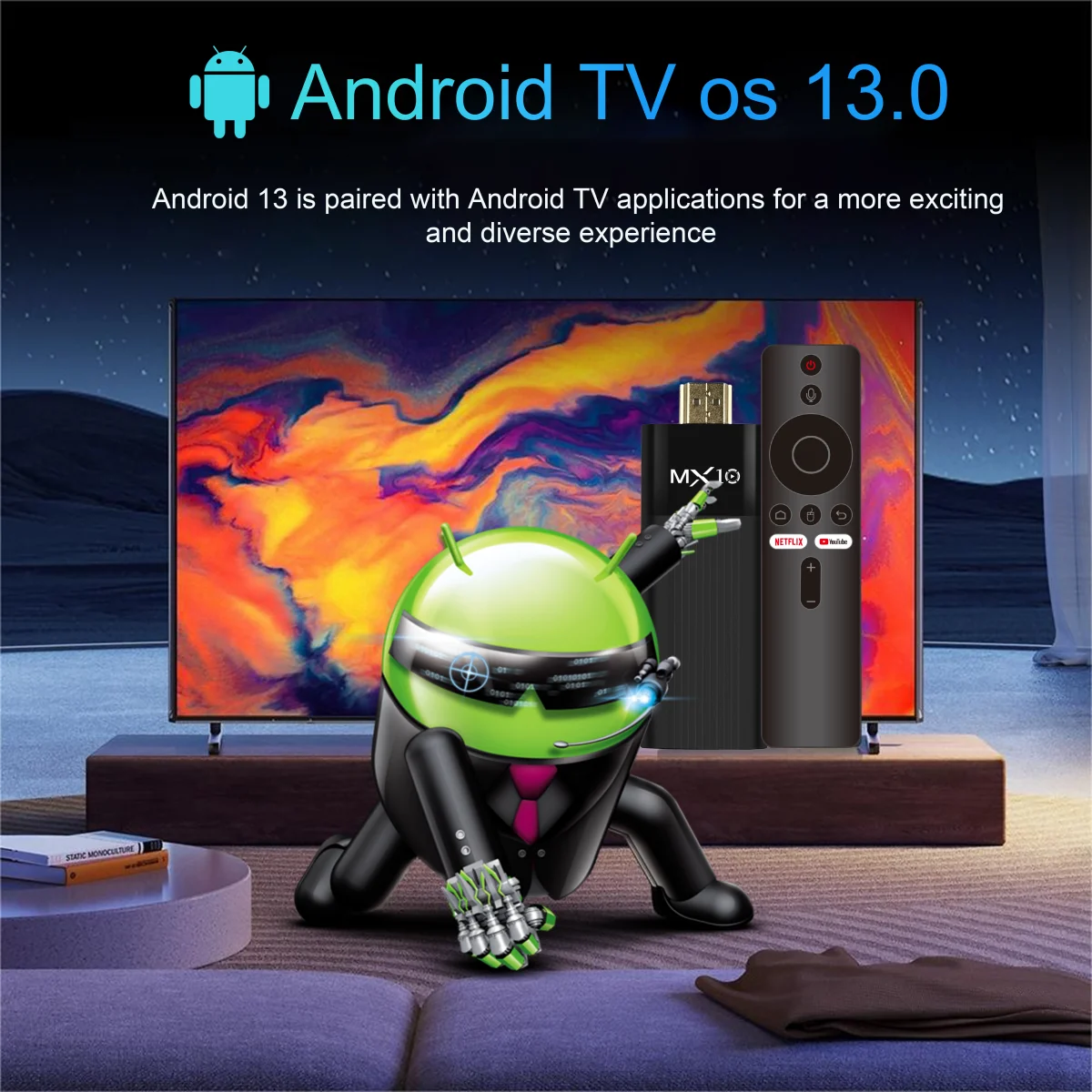 📺🔥 MX10-F3 TV Stick – Android 11, 4K Streaming, WiFi Dual-Band & 2GB+16GB Αποθήκευση 🎬