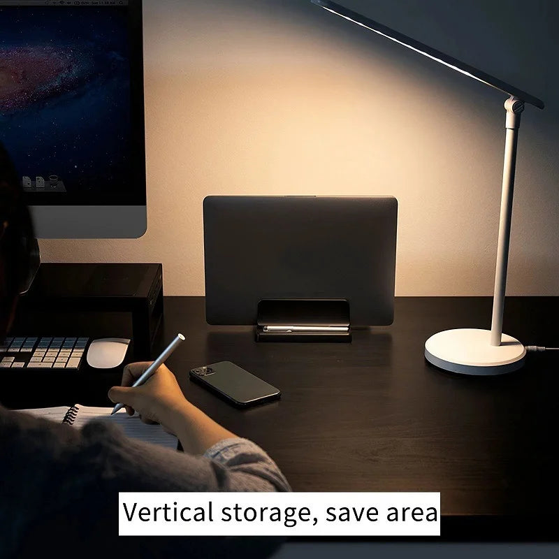 💻📐 Vertical Laptop Stand – Διπλή Κάθετη Βάση Laptop & Tablet με Ρυθμιζόμενο Πλάτος 🎯