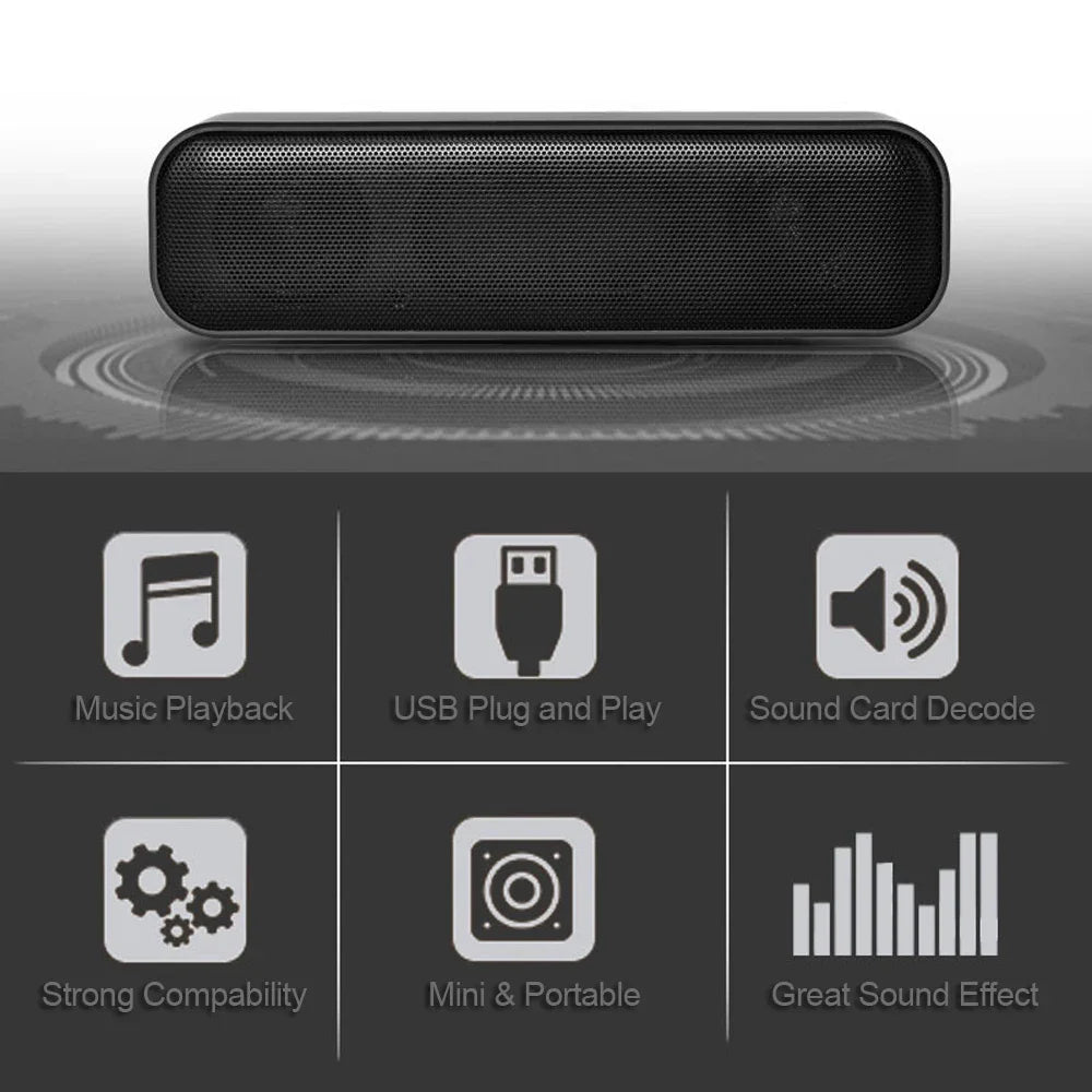 🔊 HK-5008 USB Powered Soundbar – Desktop Speaker με 2 Subwoofers 💻🎶