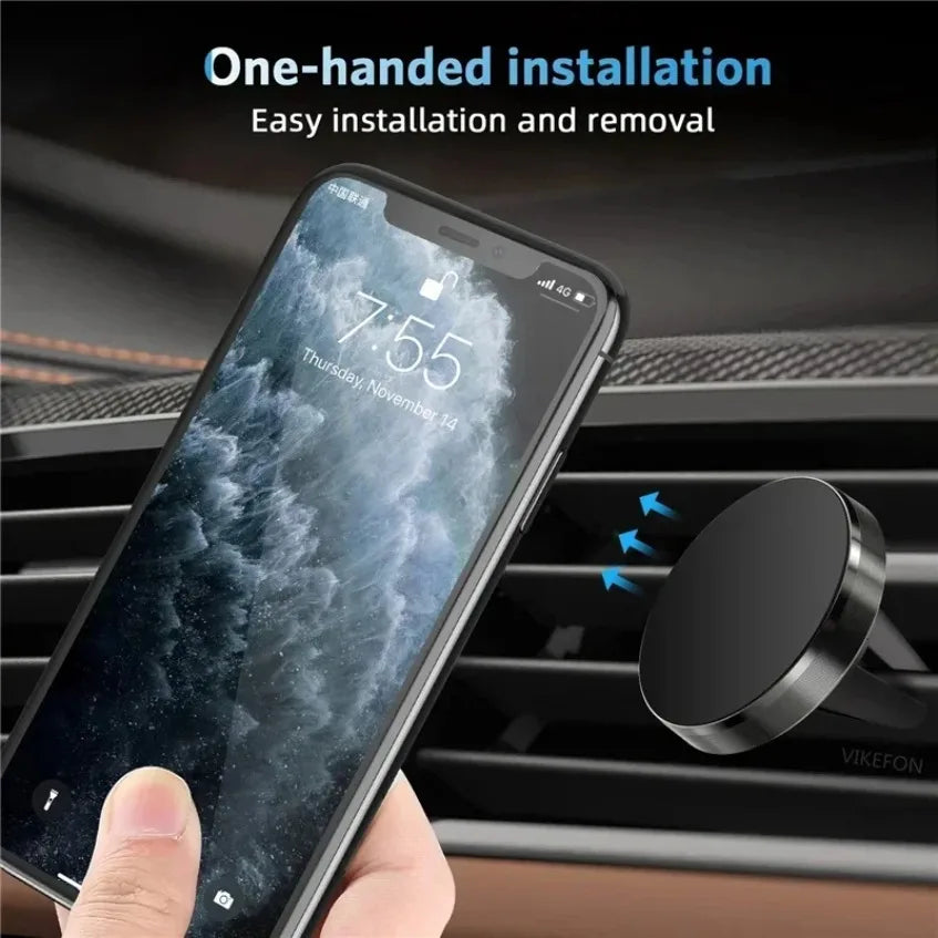 🚗🧲 Μαγνητική Βάση Κινητού Αυτοκινήτου – Air Vent Mount 📱 Για MagSafe iPhone 16/15/14/13/12, Samsung, Xiaomi & Universal Smartphones