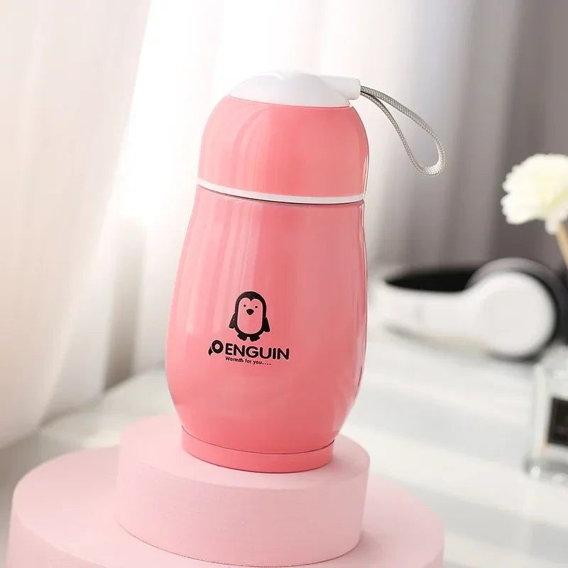 200ml Cartoon Penguin Thermos Cup | Ανοξείδωτο Ατσάλι | Παιδικό Vacuum Flask | Cute Big Belly Penguin Gift Bottle