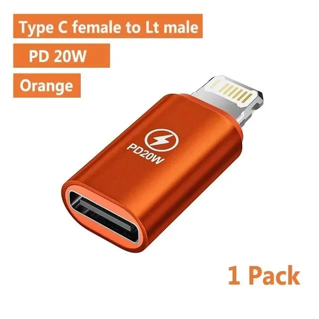 ⚡🔌 USB-C to Lightning 8-Pin Adapter – Γρήγορη Φόρτιση & Data Sync για iPhone/iPad/MacBook 🎯