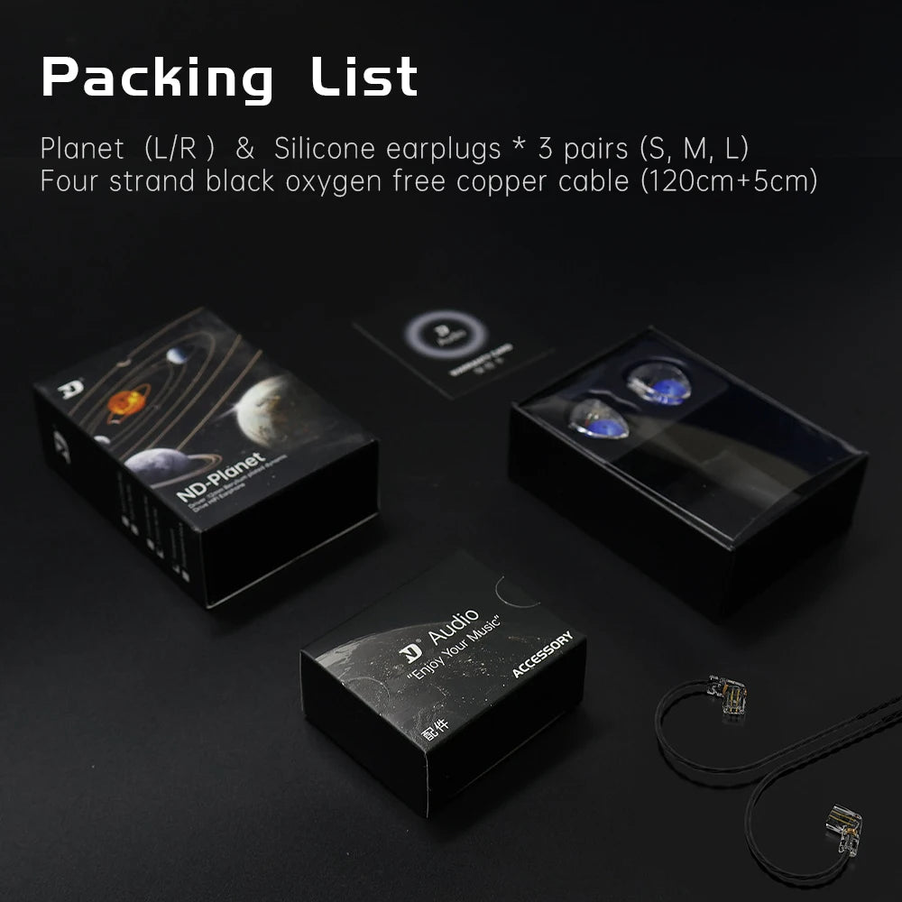 🎧 ND Planet – Ενσύρματα In-Ear HIFI Ακουστικά με 12mm Διπλό Μαγνητικό & Διπλό Θάλαμο Διάφραγμα Επενδυμένο με Βηρύλλιο