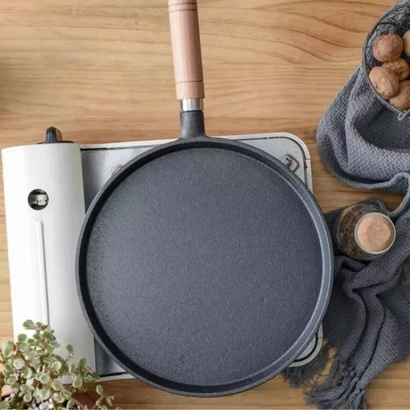 🍳 Τηγάνι Χυτοσιδήρου 26cm – Χωρίς Επίστρωση & Αντικολλητικό | Ιδανικό για Αυγά, Pancakes, Κρέπες & Μπριζόλες