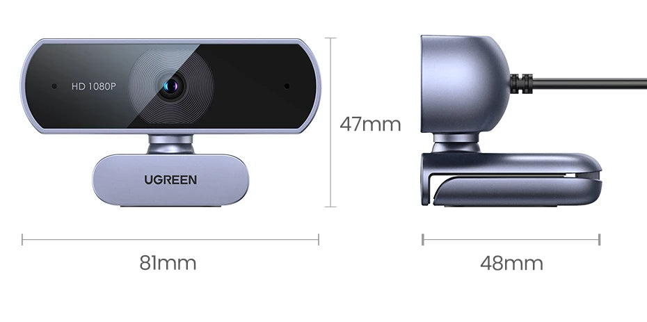 🎥💻 USB 2K HD Mini Webcam – Με Διπλό Μικρόφωνο & 360° Περιστροφή 🔊✨