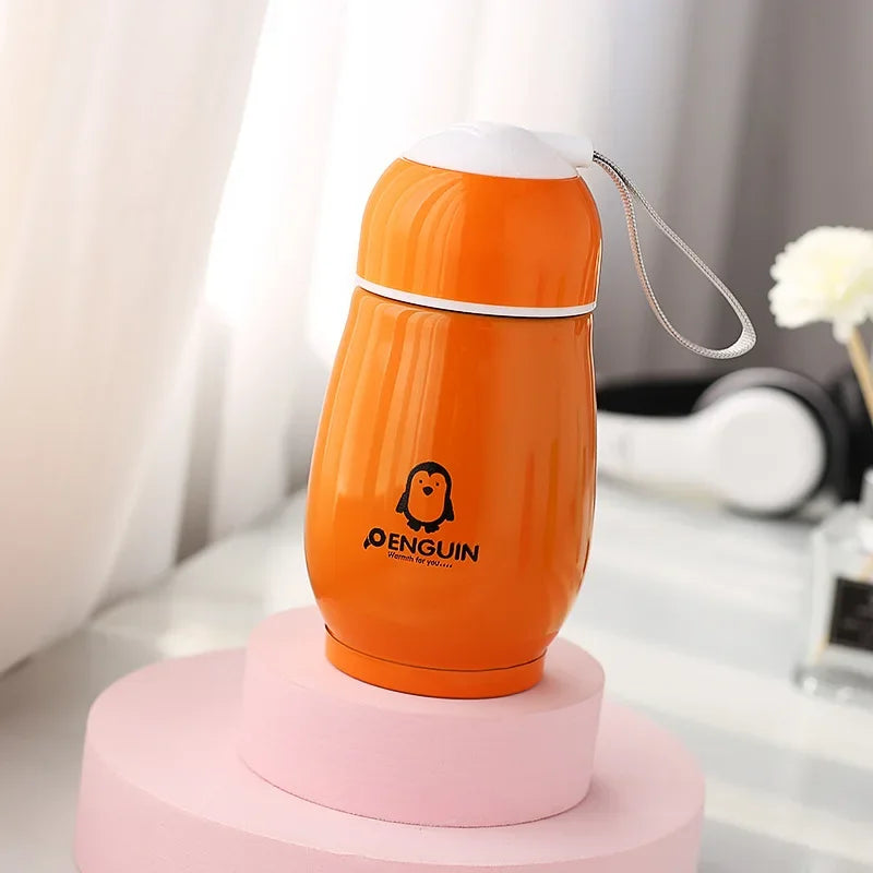 200ml Cartoon Penguin Thermos Cup | Ανοξείδωτο Ατσάλι | Παιδικό Vacuum Flask | Cute Big Belly Penguin Gift Bottle