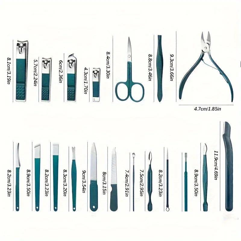 💅✨ Professional Nail Care Kit – Σετ Μανικιούρ & Πεντικιούρ από Ανοξείδωτο Ατσάλι 🔥 7/10/12/18 τεμάχια με Θήκη Ταξιδιού