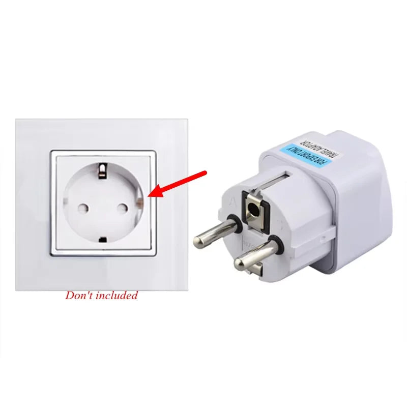 Universal Plug Adapter 🌍🔌 | US/UK/AU to EU 🇺🇸➡️🇪🇺 | 2-Pin Power Converter ⚡ | Travel Charger ✅