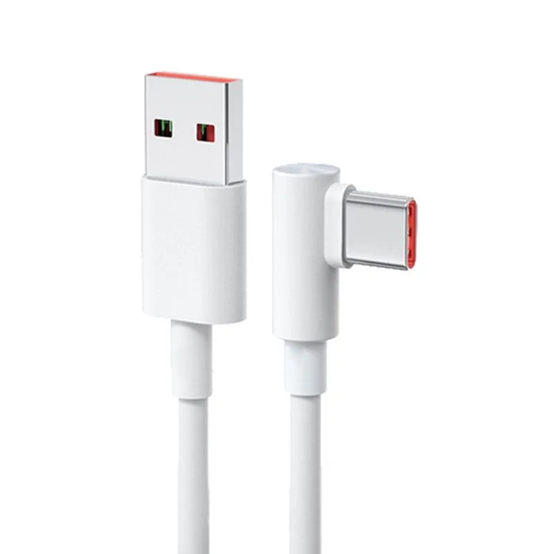 ⚡🔌 Original Xiaomi 120W 6A USB-A σε Type-C Καλώδιο – Super Fast Charging με 90° Elbow Design