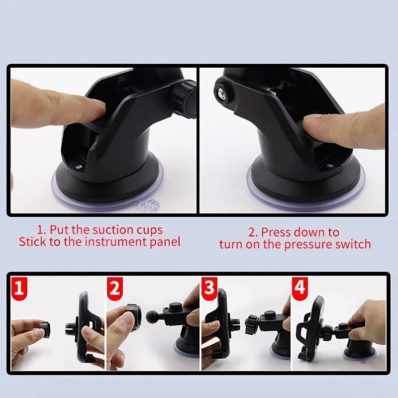 🚗📱 Universal Car Phone Holder – Σταθερό & Ευέλικτο σε Κάθε Διαδρομή! 📱🚗 360° Rotation | Windshield & Dashboard Mount | Strong Suction Cup