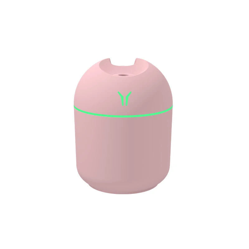 💧🌙 Mini Ultrasonic Air Humidifier 250ML – USB Aroma Diffuser με Ρομαντικό Φως ✨ Ιδανικό για Σπίτι & Αυτοκίνητο