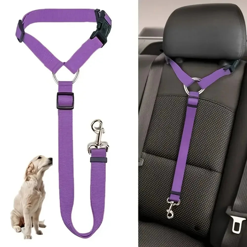 🚘🐾 Adjustable Pet Car Seat Belt – Ζώνη Ασφαλείας Καθίσματος για Μικρούς Σκύλους & Γάτες 🛡️🐶 Ασφαλείς μετακινήσεις χωρίς άγχος – εύκολη σύνδεση στο προσκέφαλο!