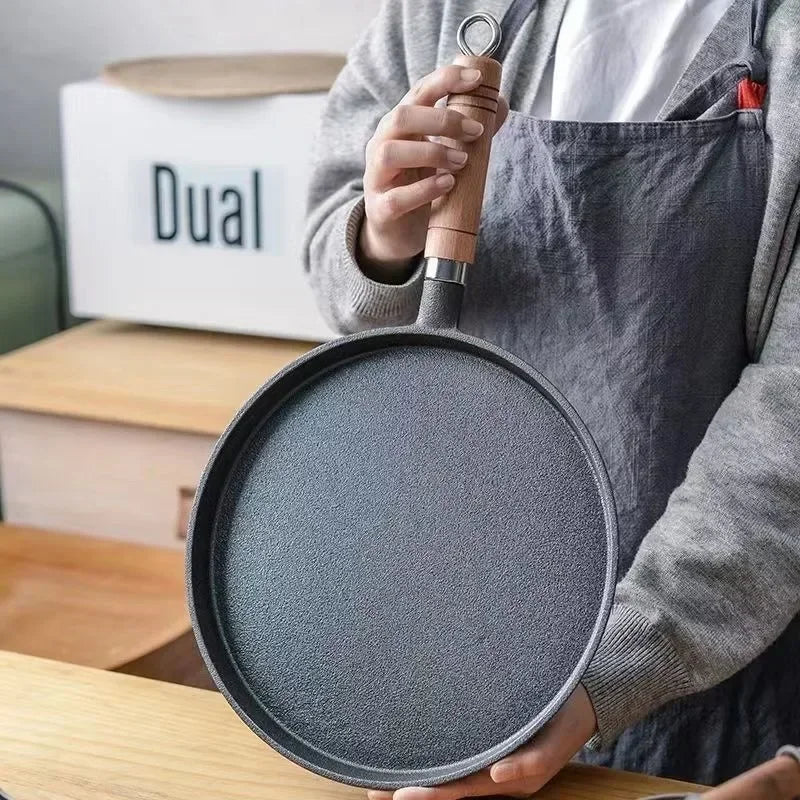 🍳 Τηγάνι Χυτοσιδήρου 26cm – Χωρίς Επίστρωση & Αντικολλητικό | Ιδανικό για Αυγά, Pancakes, Κρέπες & Μπριζόλες