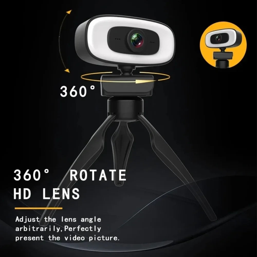 🎥✨ Full HD 4K/2K/1080P Webcam – Με Wide-Angle Φακό & Μικρόφωνο 🎤💻