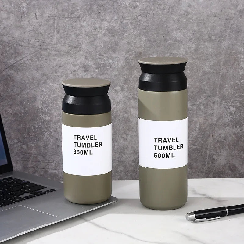 ☕🥤 Θερμός 500ml Ανοξείδωτο | Coffee Mug | Vacuum Flask | Travel Tumbler για Καφέ & Νερό