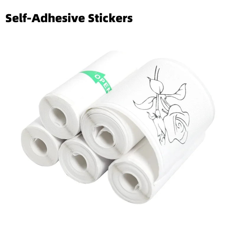 🖨️📱 Mini Φορητός Thermal Printer – Inkless Sticker Maker για Σημειώσεις & Ετικέτες