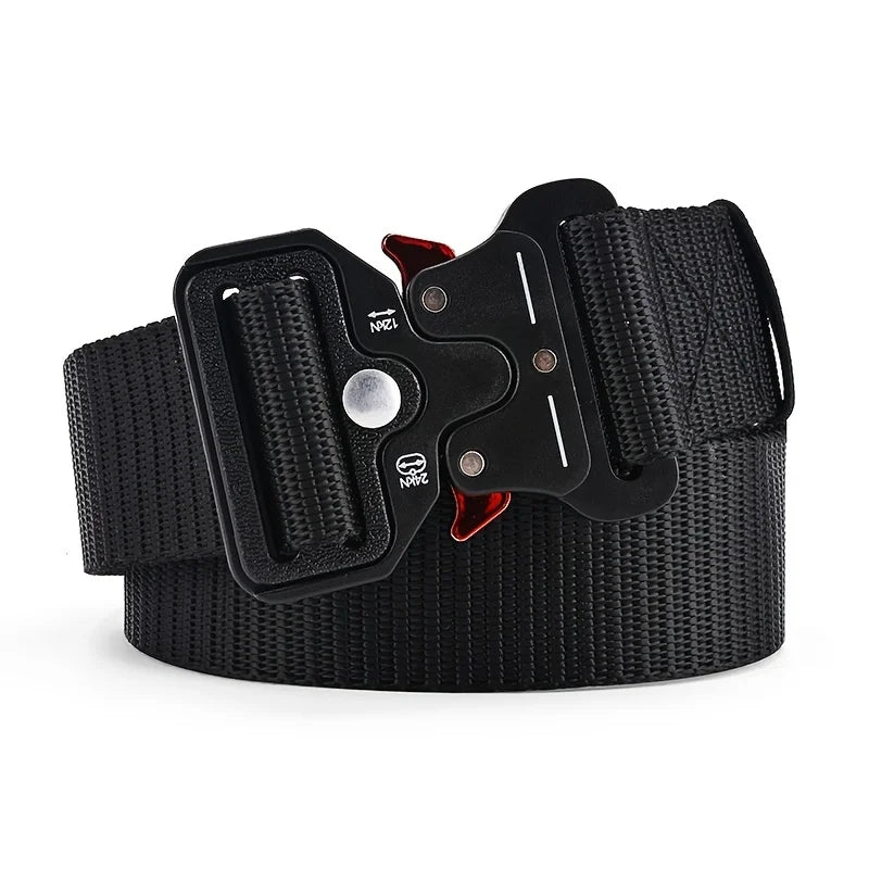 🎯🪖 Tactical Men’s Belt – Outdoor Combat & Survival Ζώνη από Nylon & Canvas με Quick Release Buckle