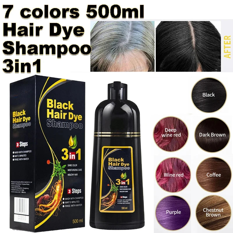 💇♀️🌿 Meidu 3-in-1 Instant Coloring Shampoo – Φυσική Βαφή & Περιποίηση Μαλλιών 🎯