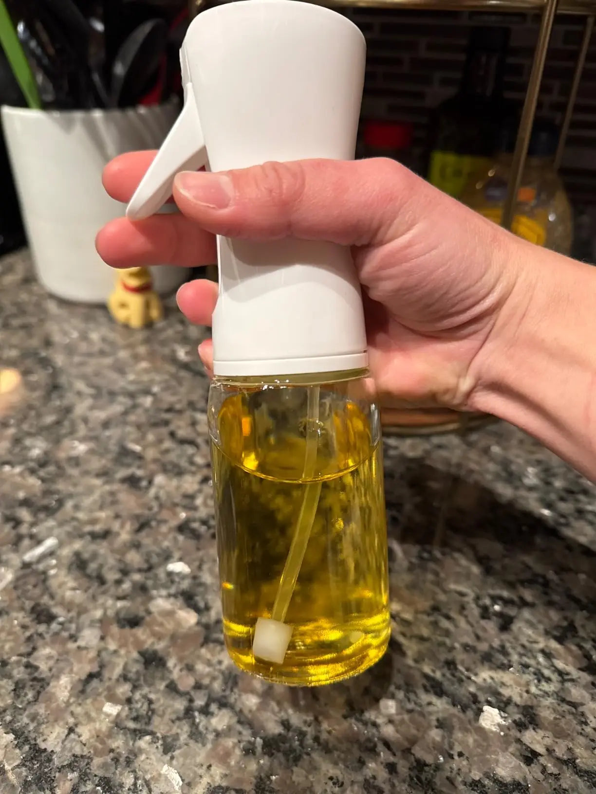 🫒✨ Olive Oil Mister – Γυάλινο Μπουκάλι Ψεκασμού για Μαγειρική 🍳 Air Fryer & Kitchen Accessory