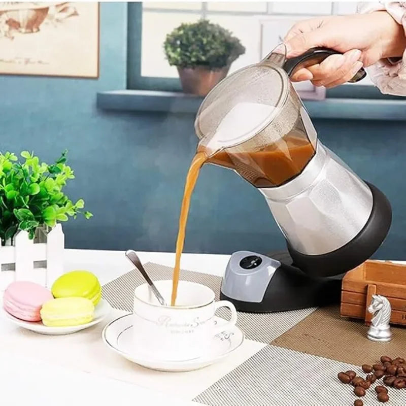 ☕⚡ Ηλεκτρική Καφετιέρα Espresso Moka – Ιταλικού & Κουβανέζικου Στυλ! ⚡☕ Electric Coffee Maker – Italian Cuban Brewing Espresso Moka Pot