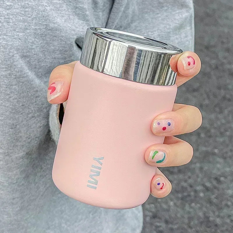 ✨ Mini Thermos Mug 230ml | 316 Ανοξείδωτο Ατσάλι | Pocket Vacuum Flask Καφέ & Τσάι