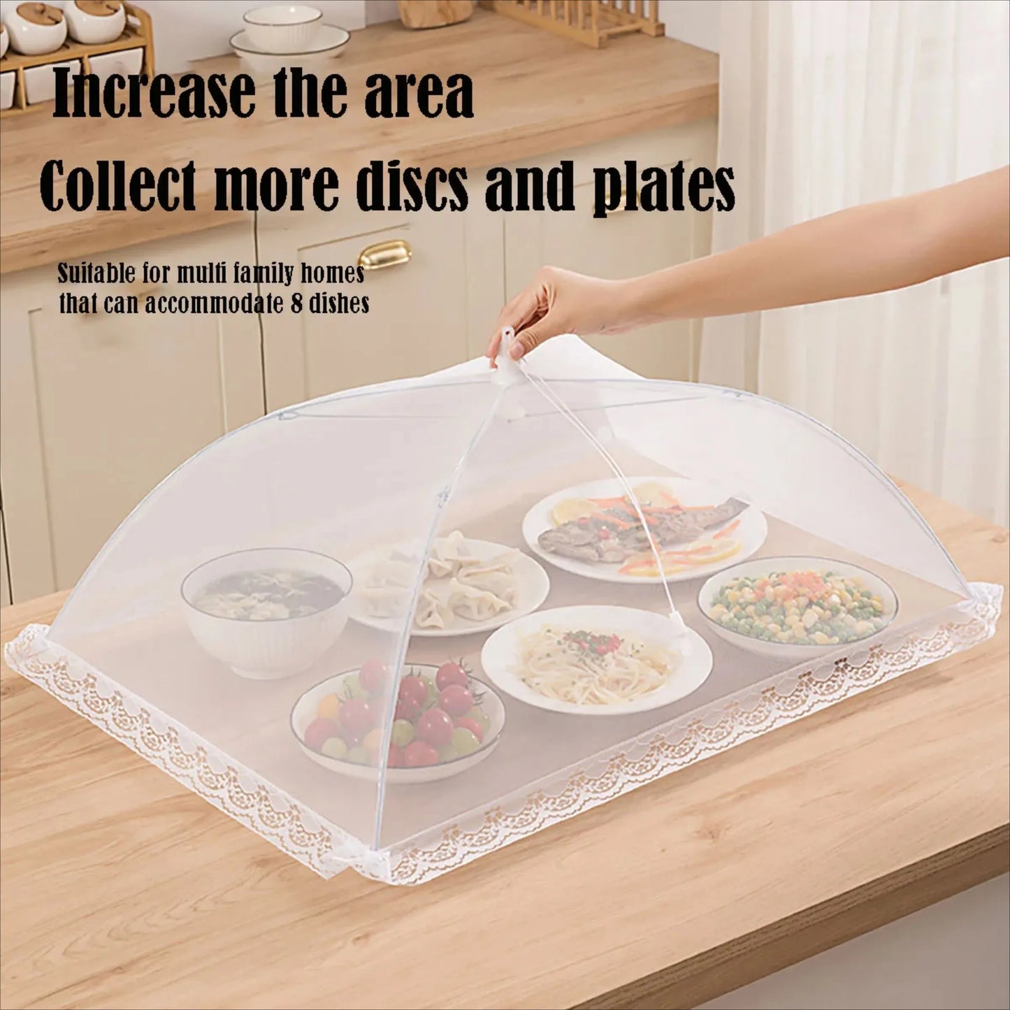 🥗🦟 Food Cover Mesh – Πτυσσόμενο Δίχτυ Κάλυψης Τροφίμων Πλενόμενο & Αντικουνουπικό ✨