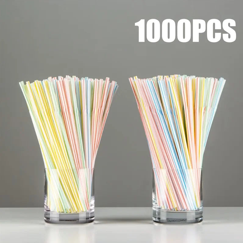 🥤🎉 Drinking Straws – Πολύχρωμα & Μαύρα Καλαμάκια 100-1000PCS ✨ Ιδανικά για Party, Γάμους & Καθημερινή Χρήση