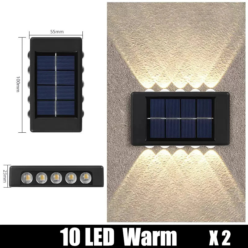 🌞✨ Solar LED Wall Lights – Διακόσμηση & Ατμόσφαιρα στον Κήπο σου! ✨🌞 1pc | 6-10 LEDs | Outdoor Decorative Landscape Lighting