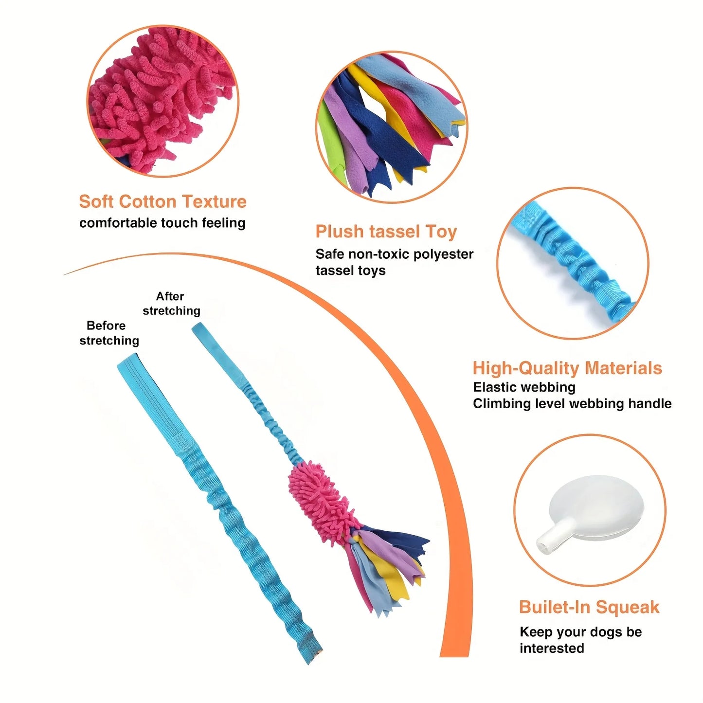 Dog Training Rope Toy 🐶🪢 | Plush + Rope Ball 🎾 | Bite-Resistant & Anti-Tear 💪 | Teeth Cleaning & Puzzle Play 🧠
