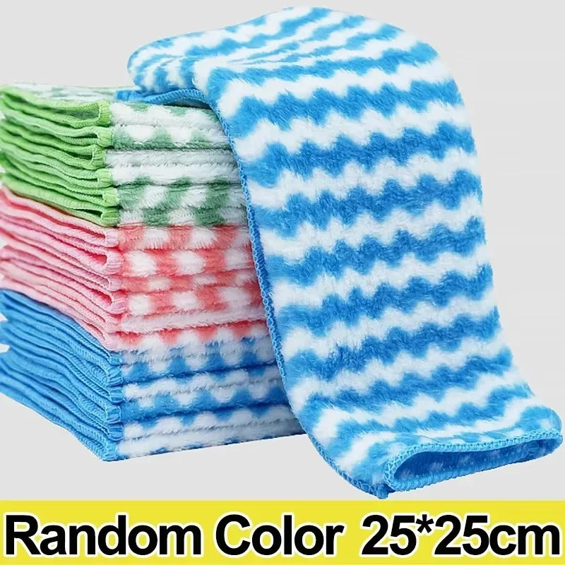🧽✨ Microfiber Kitchen Towels – Απορροφητικά & Ανθεκτικά για Κάθε Καθαριότητα! ✨🧽 5/10/20pcs | Ultra-Fine Fiber | Soft & Stain-Removing Cloth Set