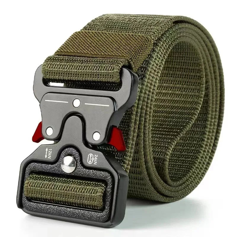 🎒🪖 Men’s Outdoor Multi-Function Belt – Hybrid Canvas/Nylon Tactical Ζώνη με Ανθεκτική Αγκράφα