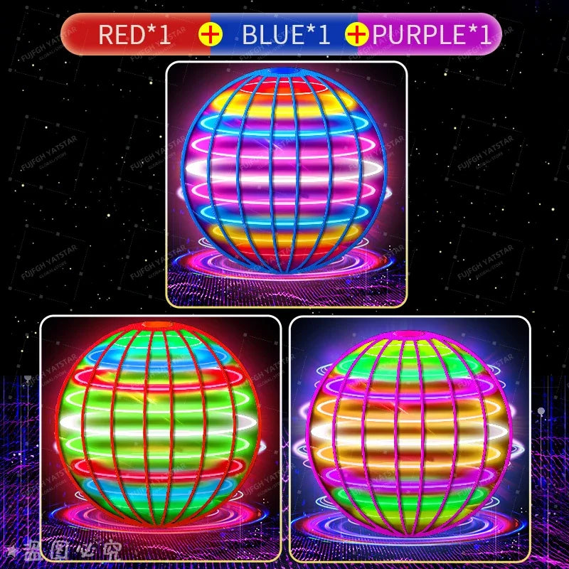 🌌✨ Flying Ball Boomerang Fly Orb Magic – LED Drone Hover Spinner 🎁
