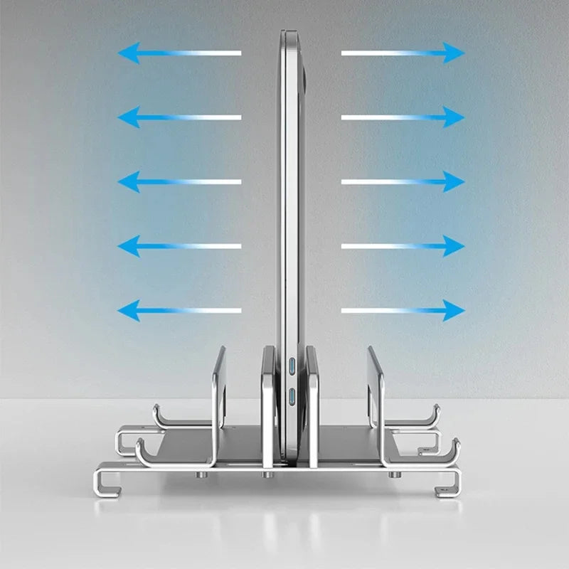💻📐 New Vertical Laptop Stand 3 σε 1 – Ρυθμιζόμενη Κάθετη Βάση Notebook & MacBook 🎯
