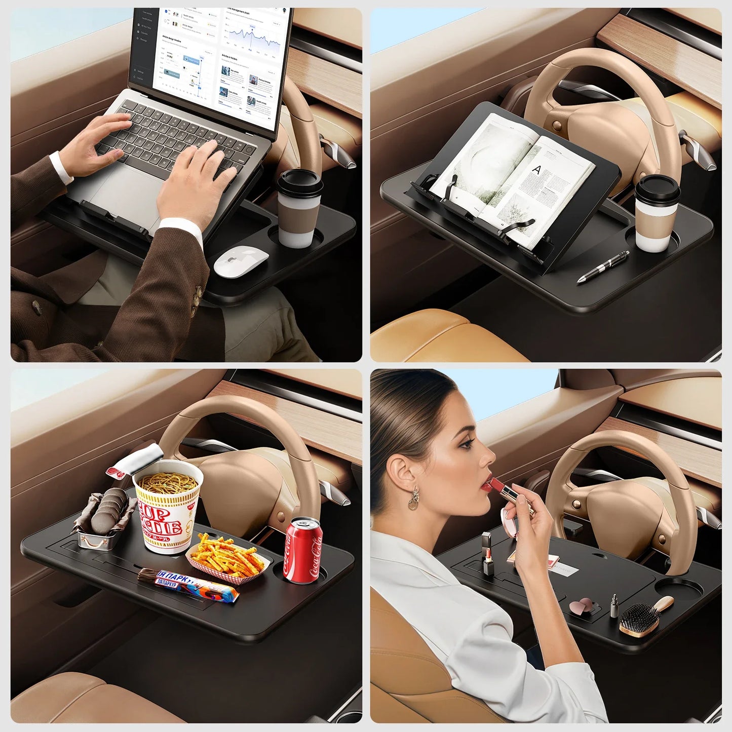 🚗💻 Oatsbasf Car Laptop Desk – Φορητό & Αναδιπλούμενο Τραπέζι για Τιμόνι 🎯