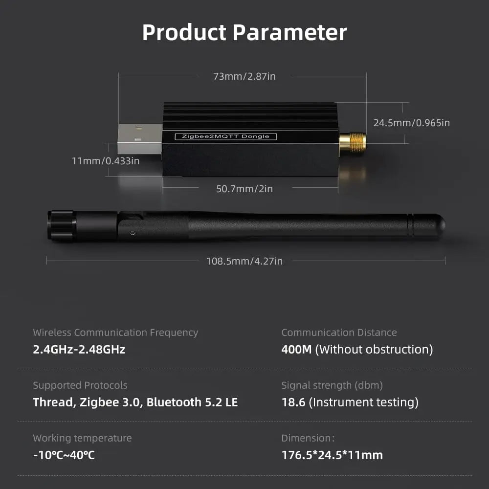 🔌 ZBDongle-P Wireless Zigbee 3.0 Gateway – USB Interface | Zigbee2MQTT | ZHA | OpenHAB | Home Assistant