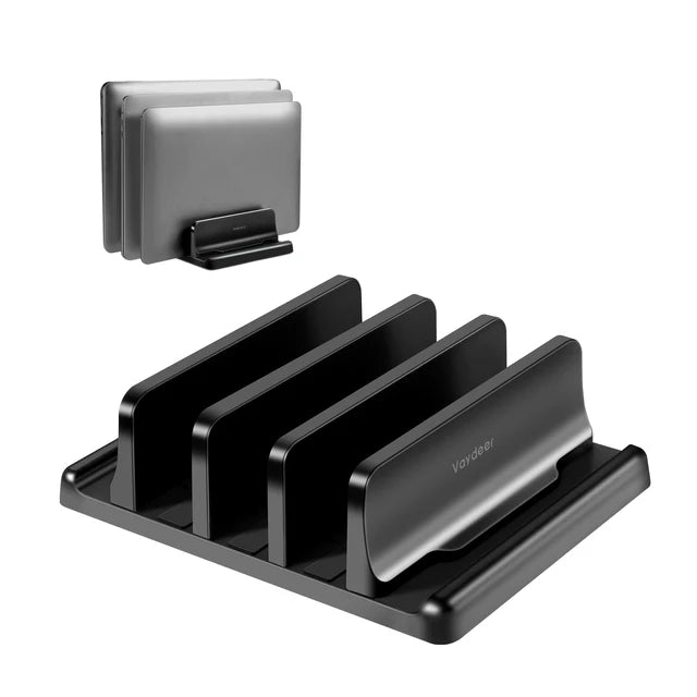 💻📐 Vertical Laptop Stand – Διπλή Κάθετη Βάση Laptop & Tablet με Ρυθμιζόμενο Πλάτος 🎯