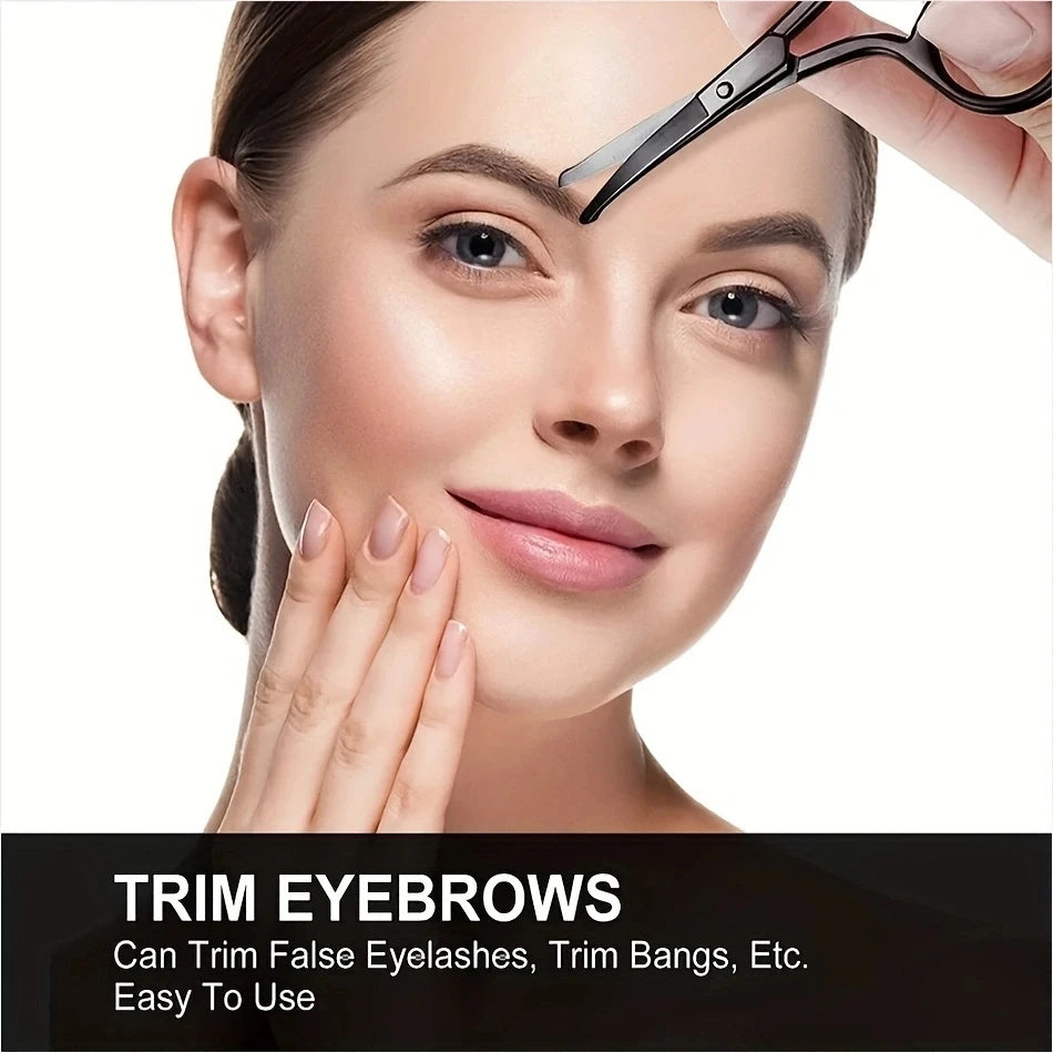 ✂️ 1PC Στρογγυλές Ψαλίδες Ασφαλείας για Τρίχες Μύτης – Stainless Steel