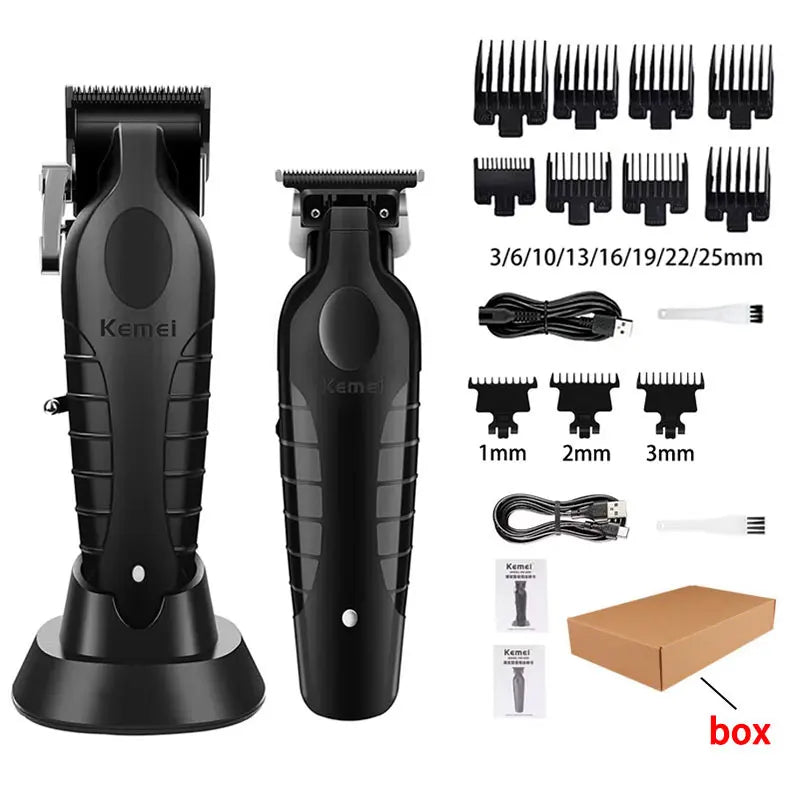 💇♂️⚡ Kemei Hair Clipper & Shaver Kit – Επαγγελματική Κουρευτική & Ξυριστική Μηχανή Ανδρών (KM-2296 / KM-2299 / KM-1102)