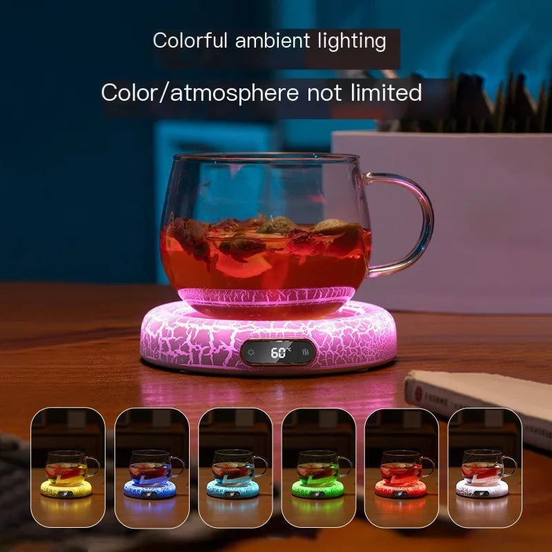 🔥☕ Ηλεκτρικό Υπόθερμο Ποτηριού με LED Lava Light – Για Ζεστά Ροφήματα Όλη Μέρα! ☕🔥 Lava Atmosphere Constant Temperature Coaster