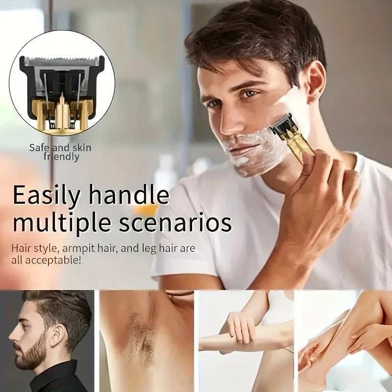 ✂️⚡ Men’s Pro Clipper – Απόλυτο Cordless Trimmer για Μαλλιά & Γένια! ⚡✂️ USB Rechargeable | Professional Hair & Beard Trimmer | Cordless Grooming Kit