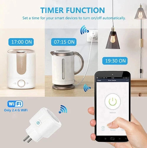 🔌📱 EU WiFi Smart Plug 16A/20A – Έξυπνη Πρίζα με Power Monitor & Timer ⏱️ Συμβατή με Alexa & Google Home
