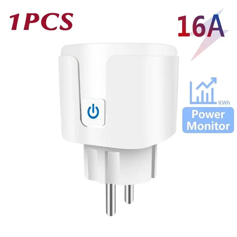 🔌📱 Tuya WiFi Smart Plug EU 16A/20A – Έξυπνη Πρίζα με Power Monitoring, Timer & Voice Control ⚡ Συμβατή με Alexa & Google Home