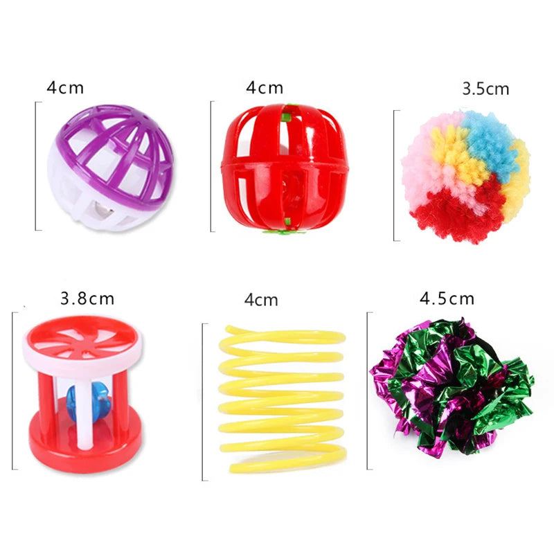 Cat Tunnel Toy Set 🐱🎪 | Foldable Tunnel + Mouse Balls 🧶🐭 | Simulated Fish 🎣 | Fun Tent for Kittens & Cats ✅