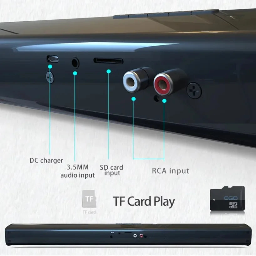 🎵 Soundbar Ηχείo Bluetooth 5.3 – Stereo Surround για Οικιακό Σινεμά με Τηλεχειριστήριο 🎬