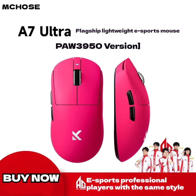 🎮🖱️ MCHOSE A7 Ultra Wireless Gaming Mouse – Απόλυτη ακρίβεια στα χέρια σου! Επαγγελματικό gaming με 8K polling rate, PAW3950 sensor και σχεδιασμό για μεγάλα χέρια! 👑🔥