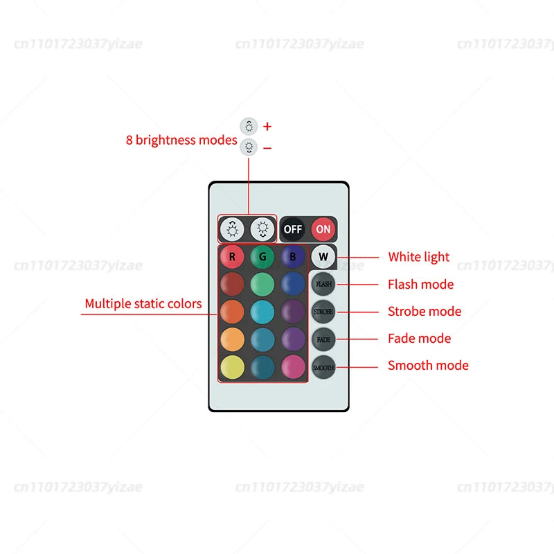 🌈💡 RGBW LED Bulb με Remote Control – 16 Χρώματα + Λευκό Φως | E27 Base 220V, 9W
