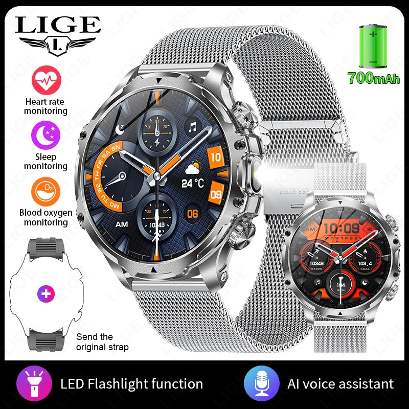 🔥 LIGE New Smart Watch 1.9” – Η Δύναμη στον Καρπό σου! 🔥