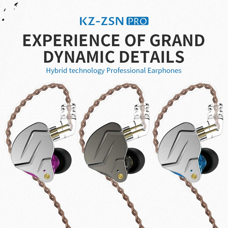 🎧 KZ ZSN PRO – Επαγγελματικά In-Ear Earphones με Hybrid Drive 🎧