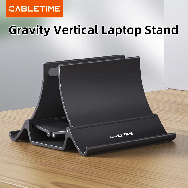 💻📐 CABLETIME Vertical Laptop Stand – Gravity Holder για Laptop & Tablet 🎯